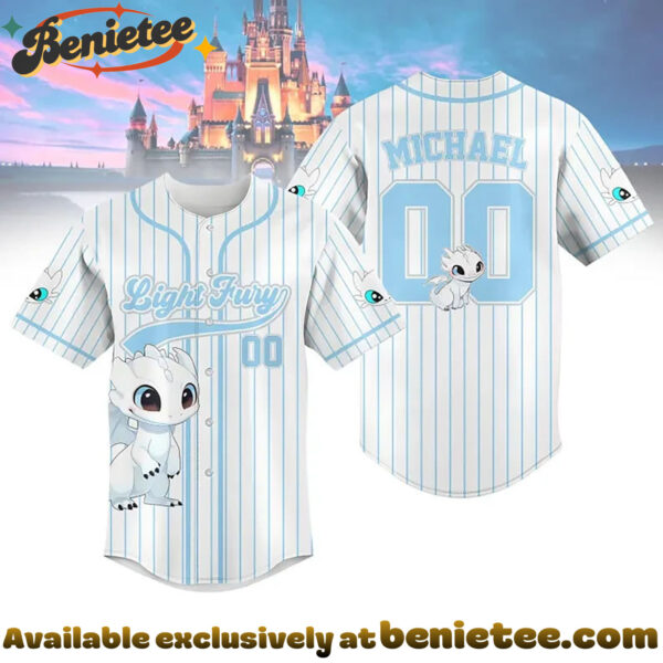 Custom Light Fury Baseball Jersey, Disney Jersey, Anime Jersey