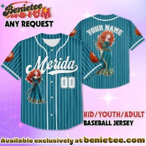 Custom Merida Baseball Jersey, Disney Jersey, Anime Jersey - Ver 3