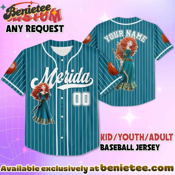 Custom Merida Baseball Jersey, Disney Jersey, Anime Jersey - Ver 3