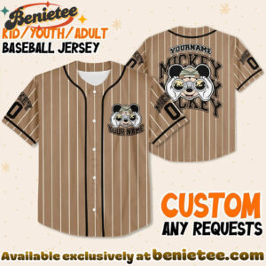 Custom Mickey Baseball Jersey, Disney Jersey, Anime Jersey - Ver 3