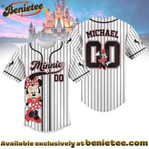Custom Minie Baseball Jersey, Disney Jersey, Anime Jersey