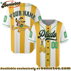 Custom Pluto Baseball Jersey, Disney Jersey, Anime Jersey