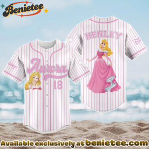 Custom Princess Aurora Baseball Jersey, Disney Jersey, Anime Jersey