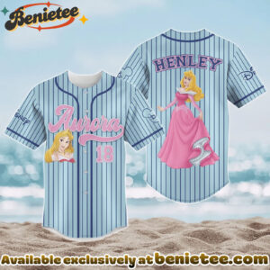 Custom Princess Aurora Baseball Jersey, Disney Jersey, Anime Jersey - Ver 2