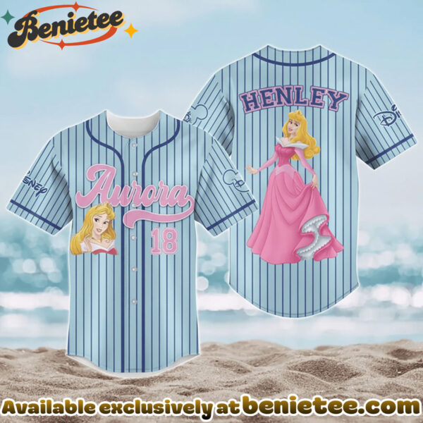 Custom Princess Aurora Baseball Jersey, Disney Jersey, Anime Jersey - Ver 2