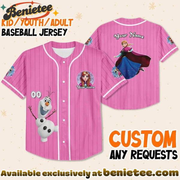 Custom Princess Baseball Jersey, Disney Jersey, Anime Jersey - Ver 5
