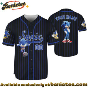 Custom Sonic Baseball Jersey, Disney Jersey, Anime Jersey - Ver 2