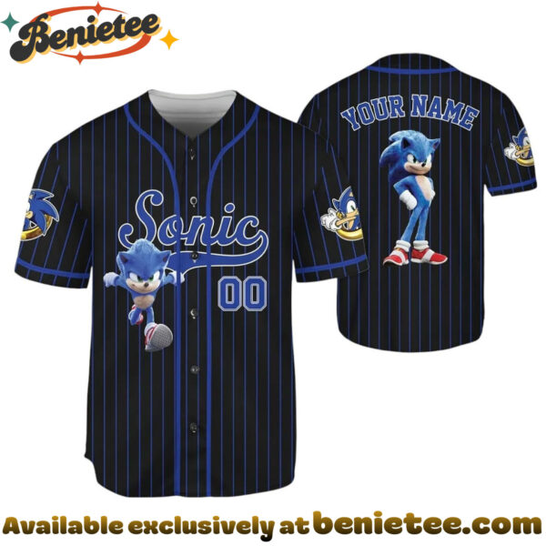 Custom Sonic Baseball Jersey, Disney Jersey, Anime Jersey - Ver 2