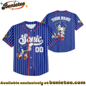 Custom Sonic Baseball Jersey, Disney Jersey, Anime Jersey - Ver 3