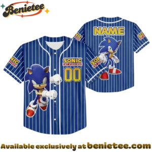 Custom Sonic Baseball Jersey, Disney Jersey, Anime Jersey - Ver 5
