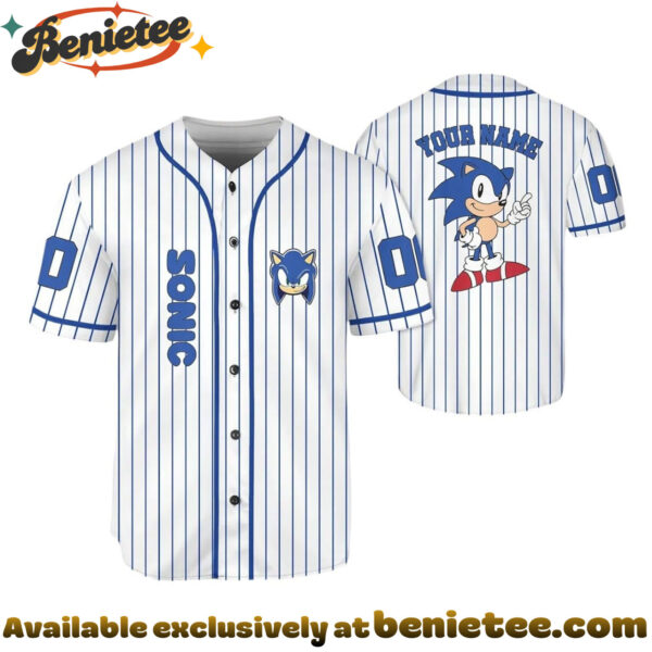 Custom Sonic Baseball Jersey, Disney Jersey, Anime Jersey - Ver 7