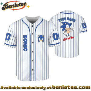 Custom Sonic Baseball Jersey, Disney Jersey, Anime Jersey - Ver 7