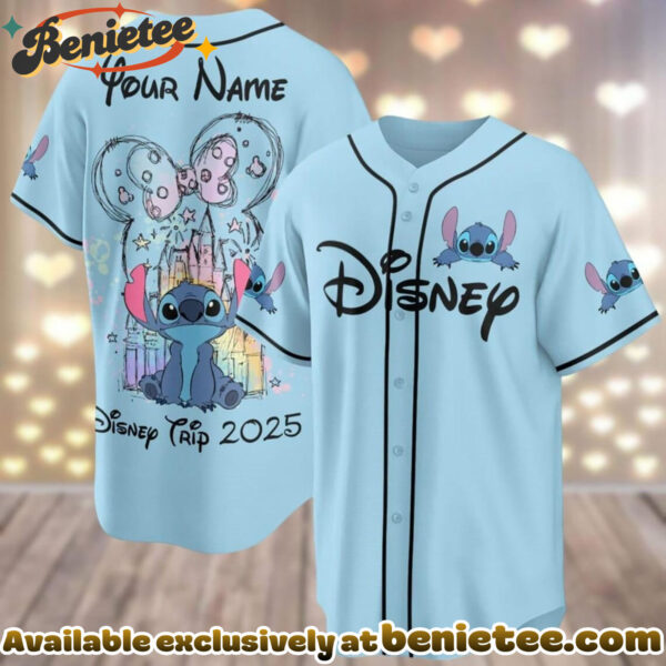 Custom Stitch Baseball Jersey, Disney Jersey, Anime Jersey - Ver 5