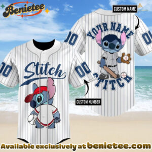 Custom Stitch Baseball Jersey, Disney Jersey, Anime Jersey - Ver 6
