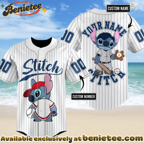Custom Stitch Baseball Jersey, Disney Jersey, Anime Jersey - Ver 6