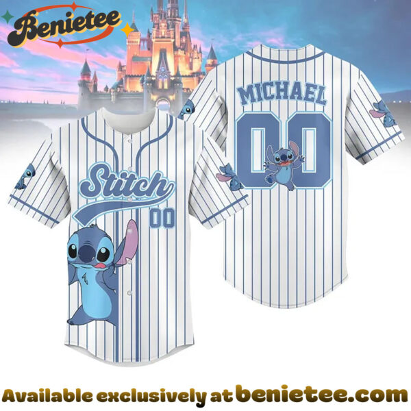Custom Stitch Baseball Jersey, Disney Jersey, Anime Jersey