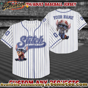 Custom Stitch Baseball Jersey, Disney Jersey, Anime Jersey - Ver 7