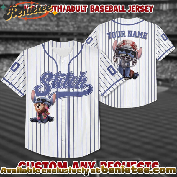 Custom Stitch Baseball Jersey, Disney Jersey, Anime Jersey - Ver 7