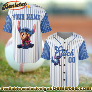 Custom Stitch Baseball Jersey, Disney Jersey, Anime Jersey - Ver 8