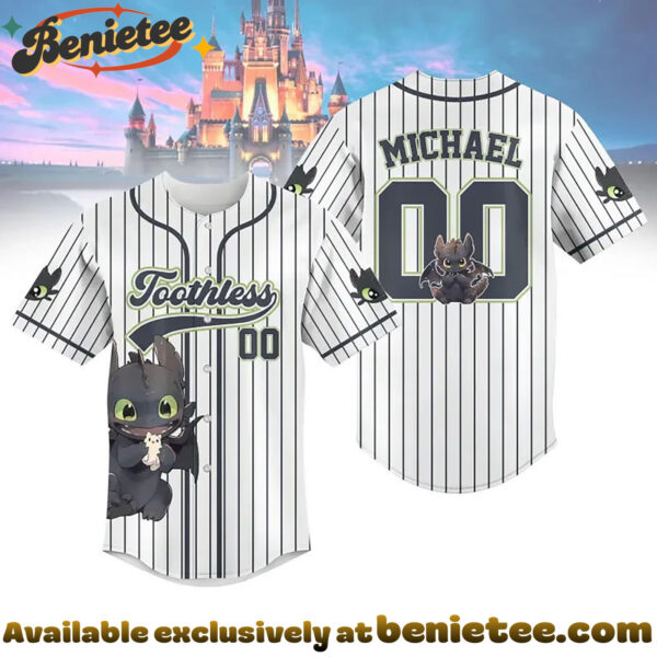 Custom Toothless Baseball Jersey, Disney Jersey, Anime Jersey