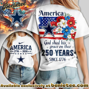 Dallas Cowboys Premium NFL America God Shed His Grace On Thee Women Tshirt, Hoodie, Sweatshirt