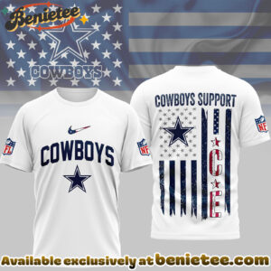 Dallas Cowboys Premium NFL Ice Support 3D Tshirt, Sweatshirt, Hoodie
