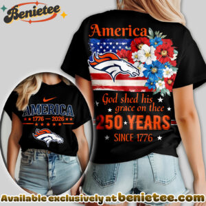 Denver Broncos Premium NFL America God Shed His Grace On Thee Women Tshirt, Hoodie, Sweatshirt