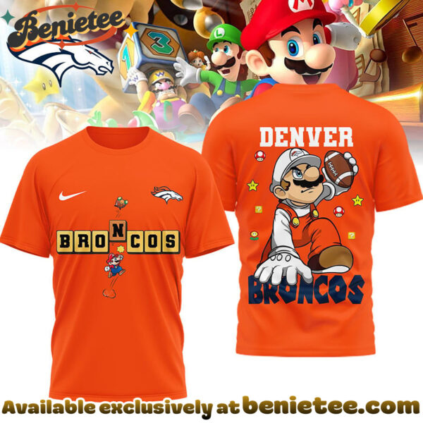 Denver Broncos Premium NFL Super Mario 3D Tshirt, Sweatshirt, Hoodie