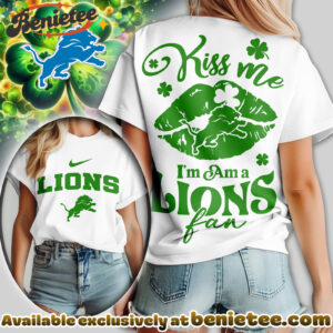 Detroit Lions Premium NFL Kiss Me St. Patricks Day Women Tshirt, Hoodie, Sweatshirt
