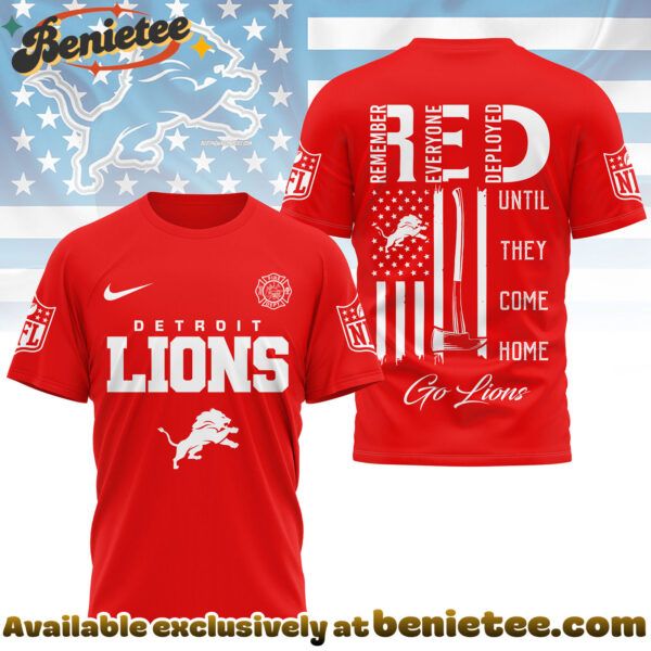 Detroit Lions Premium NFL Red Friday Firefighter 3D Tshirt, Hoodie, Sweatshirt