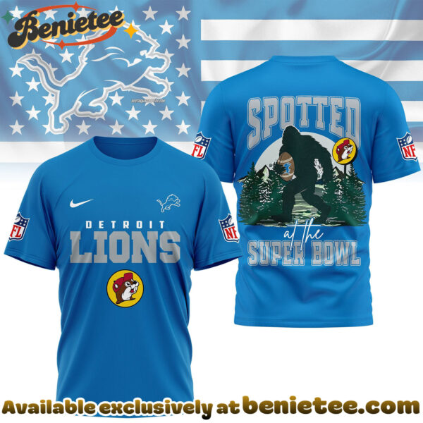 Detroit Lions Premium NFL Spotted at the Super Bowl 3D Tshirt, Sweatshirt, Hoodie