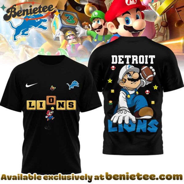 Detroit Lions Premium NFL Super Mario 3D Tshirt, Sweatshirt, Hoodie