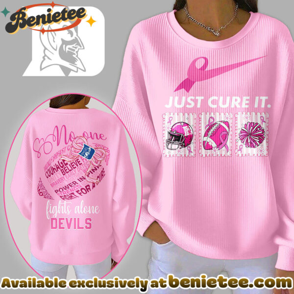Duke Blue Devils Premium NCAA Breast Cancer Awareness T-Shirt And Sweatshirt