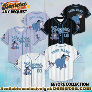 Eeyore Baseball Jersey, Disney Jersey, Anime Jersey