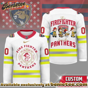 Florida Panthers Premium NHL Snoopy Firefighter Hockey Jersey