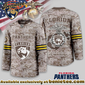 Florida Panthers Premium NHL U.S.M.C Hockey Jersey