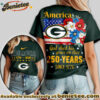 Green Bay Packers Premium NFL America God Shed His Grace On Thee Women Tshirt, Hoodie, Sweatshirt