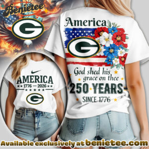 Green Bay Packers Premium NFL America God Shed His Grace On Thee Women Tshirt, Hoodie, Sweatshirt