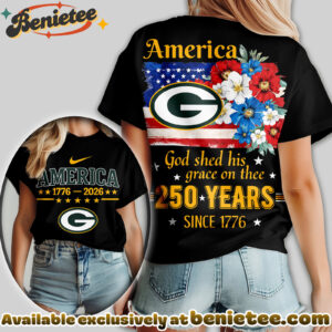 Green Bay Packers Premium NFL America God Shed His Grace On Thee Women Tshirt, Hoodie, Sweatshirt