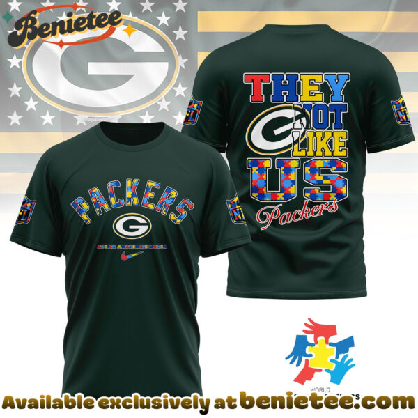 Green Bay Packers Premium NFL Autism Awareness Month 3D Tshirt, Hoodie, Sweatshirt