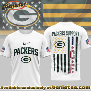 Green Bay Packers Premium NFL Ice Support 3D Tshirt, Sweatshirt, Hoodie