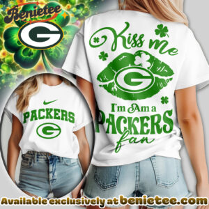Green Bay Packers Premium NFL Kiss Me St. Patricks Day Women Tshirt, Hoodie, Sweatshirt