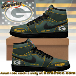 Green Bay Packers Premium NFL Pride Jordan 1 High Top Sneaker Nike Air Jordan 1