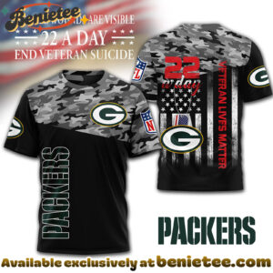 Green Bay Packers Premium NFL Veteran Suicide Awareness 3D Tshirt, Sweatshirt, Hoodie