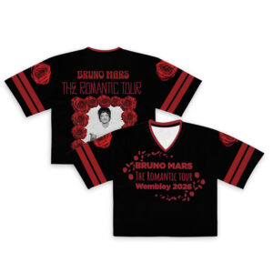 Bruno Mars The Romantic Tour Wembley 2026 Crop Top Football Jersey Shirt