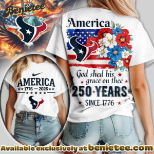 Houston Texans Premium NFL America God Shed His Grace On Thee Women Tshirt, Hoodie, Sweatshirt