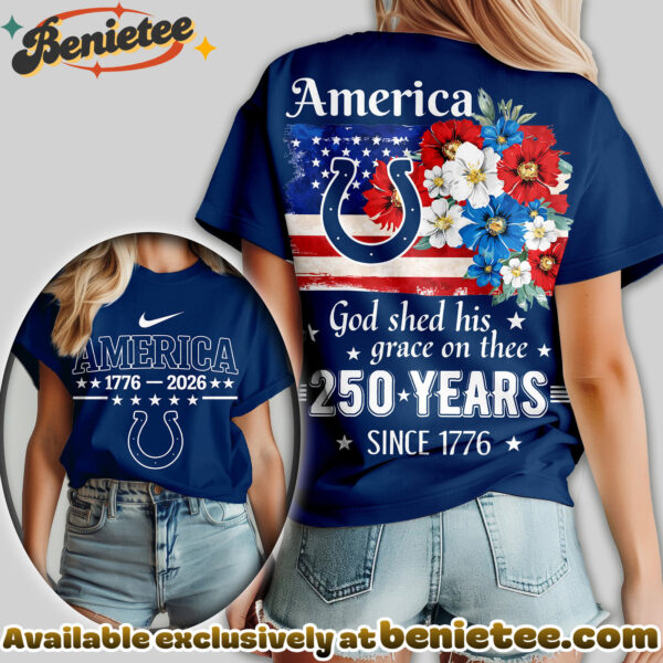 Indianapolis Colts Premium NFL America God Shed His Grace On Thee Women Tshirt, Hoodie, Sweatshirt