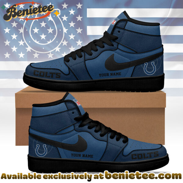 Indianapolis Colts Premium NFL Pride Jordan 1 High Top Sneaker Nike Air Jordan 1