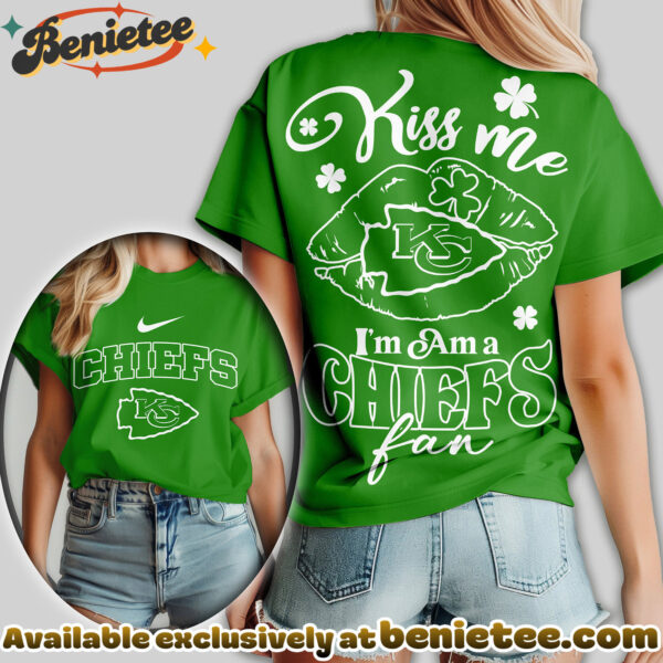 Kansas City Chiefs Premium NFL Kiss Me St. Patricks Day Women Tshirt, Hoodie, Sweatshirt