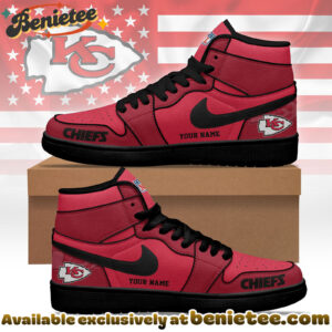 Kansas City Chiefs Premium NFL Pride Jordan 1 High Top Sneaker Nike Air Jordan 1